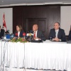 Conférence de presse conjointe du 19 janvier 2012 à Tunis PDP, Afek Tounes, PR, PP, Indépendants. DR