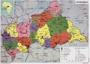 Carte de la République Centrafricaine 