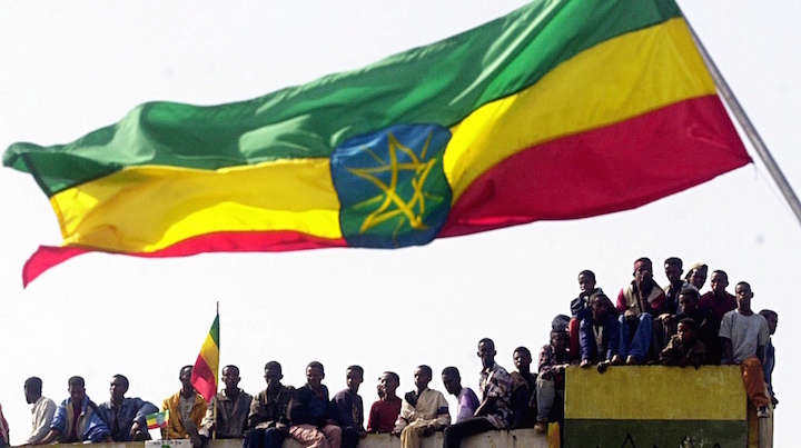 Ethiopian flag flies in Addis Ababa. © Pier Paolo Cito