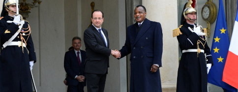 Rencontre François Hollande - Denis Sassou Nguesso - Crédit: Cyril Bailleul 