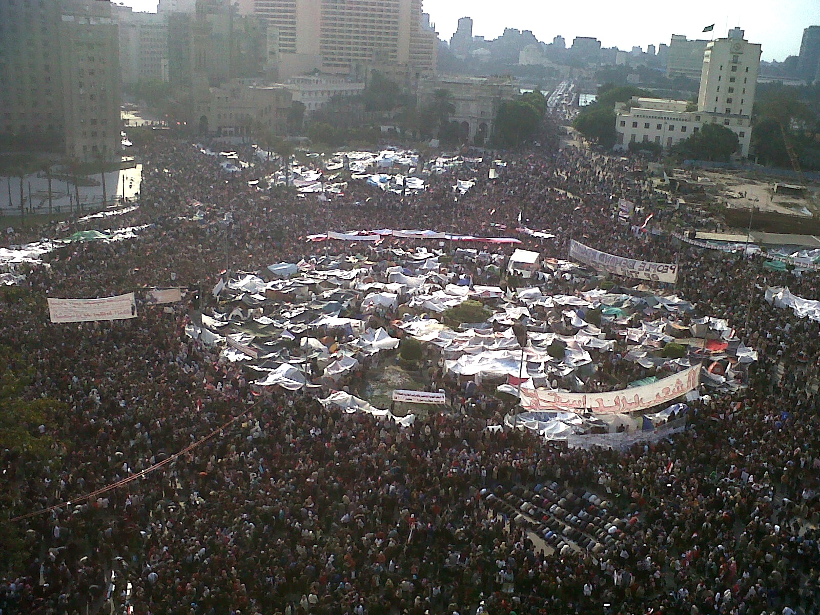 La place Tahrir en février 2011 - Crédit photo : Wikimedia Commons 