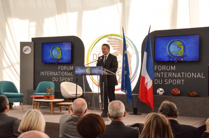  Inauguration du Forum, Thierry Braillard, Secrétaire d'Etat en charge des Sports - Crédit photo : Julie Trosic - CDES 