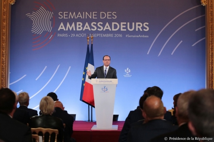 François Hollande face aux ambassadeurs -  © Présidence de la République - J. Bonet 