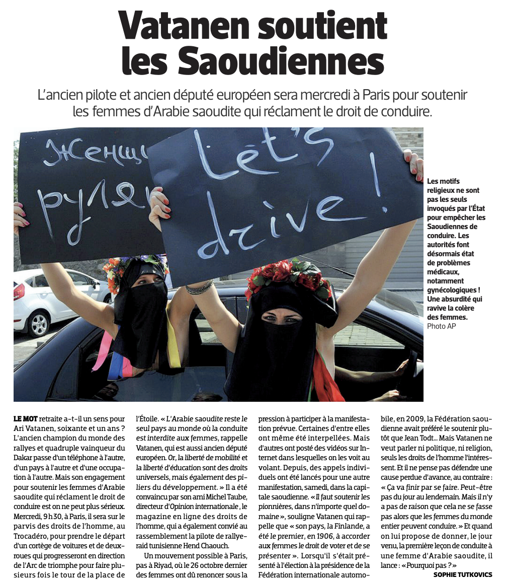 Let them drive Arabie saoudite Ari Vatanen Michel Taube