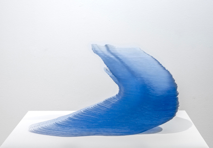 Kim Yunsoo. Wave, Accumulating PVC, wood, paint, acryl, 24x44.5x29cm, 2016 - courtesy Gallery Soso