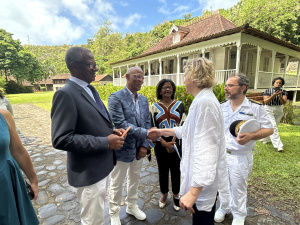 La ministre du tourisme a rendu visite le 28 mars 2025 à l'Habitation Fonds Rousseau à Schoelcher en Martinique, propriété de Monsieur Pierre Sainte-Luce.