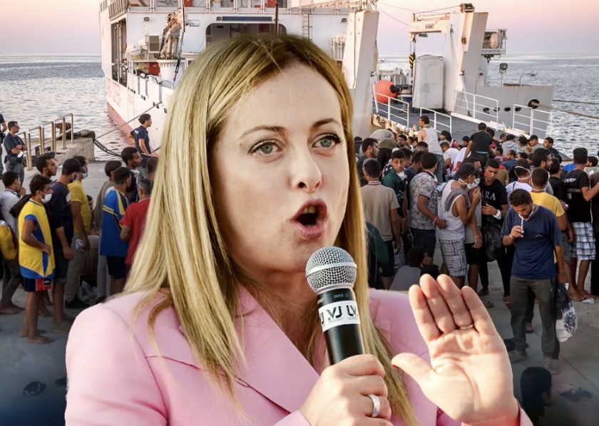 Meloni migrants