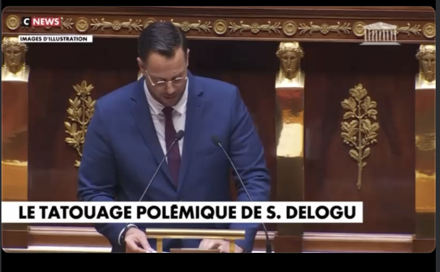 Le député LFI Sébastien Delogu se tatoue « Free Palestine » et nie l’existence d’Israël. Michel Taube sur Cnews