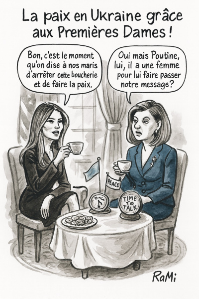 Ukraine - les Premières Dames imposent la paix à leurs maris !