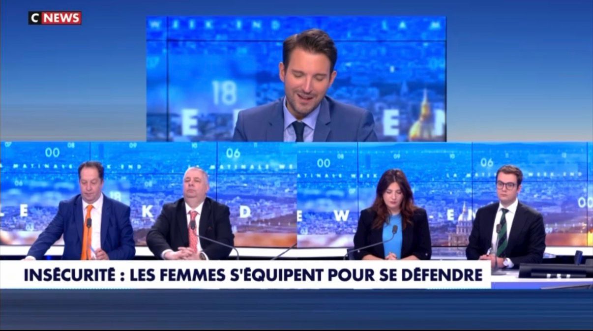 De plus en plus de femmes se forment à l’auto défense. Michel Taube sur Cnews avec Marine Sabourin et Anthony Favalli