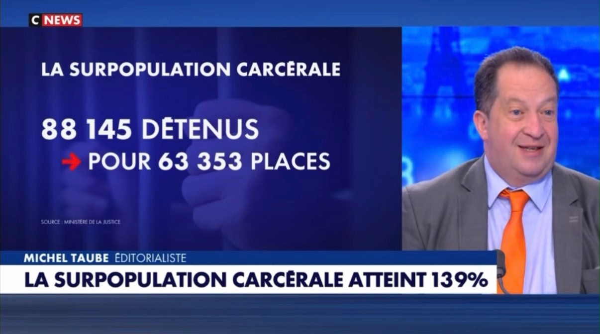 Les prisons sont pleines et les prisons Algeco tardent à sortir de terre. Michel Taube sur Cnews